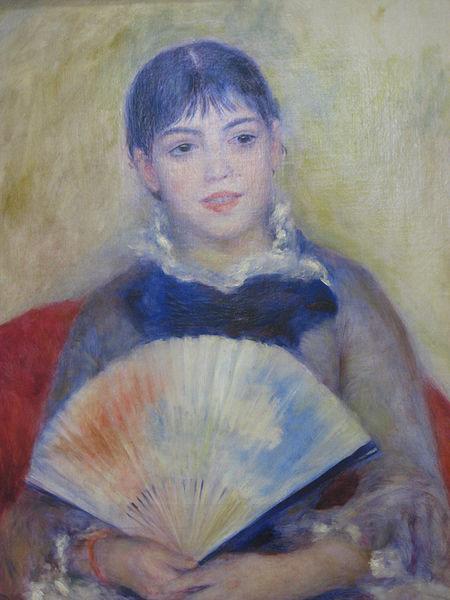 Pierre-Auguste Renoir Young Women with a Fan oil painting picture